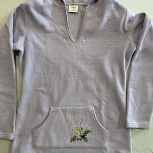 Disney Tinkerbell Pixies lavender fleece hoodie size S adult